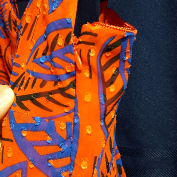 ALEXIS Tropical Leaf Asymmetrical Hem Dress - Picture 8 of 12